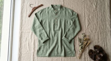 Sage Green Linen Kurta