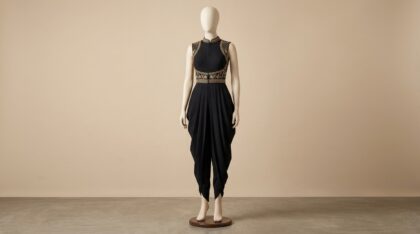 Black Dhoti Jumpsuit