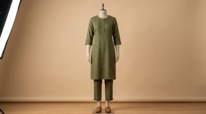 Olive Green Kurta-Pant Set