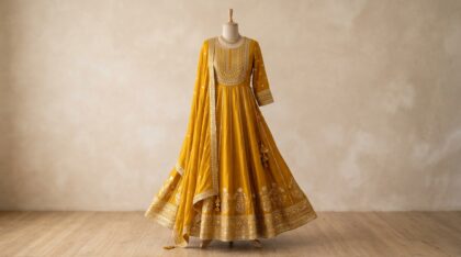 Mustard Yellow Anarkali Kurta