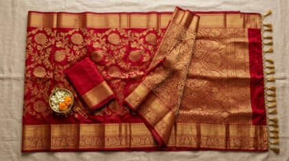 Red Kanjeevaram Saree